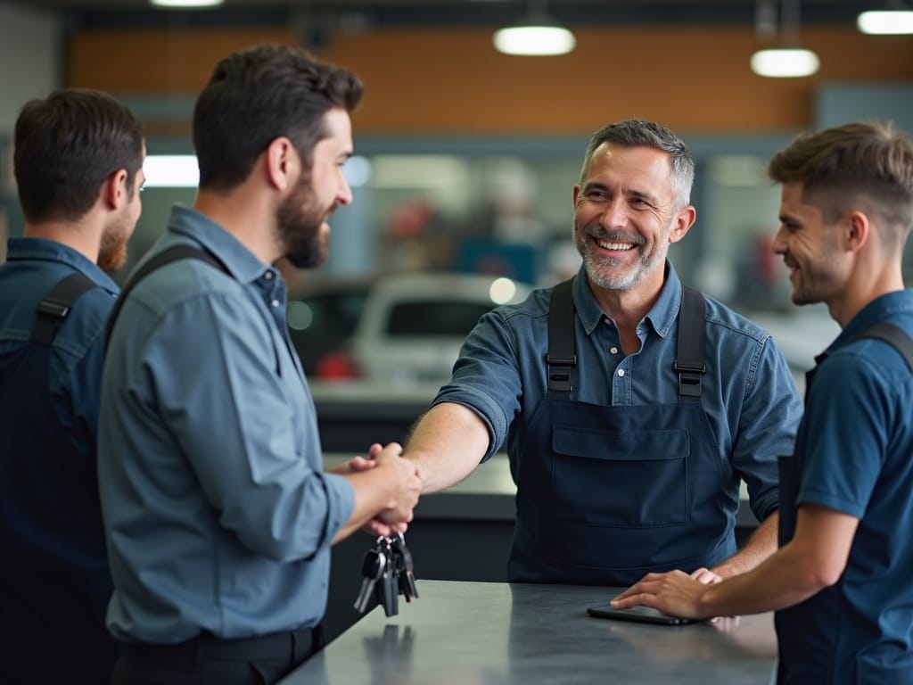 The friendly front service desk at Accel Auto Care