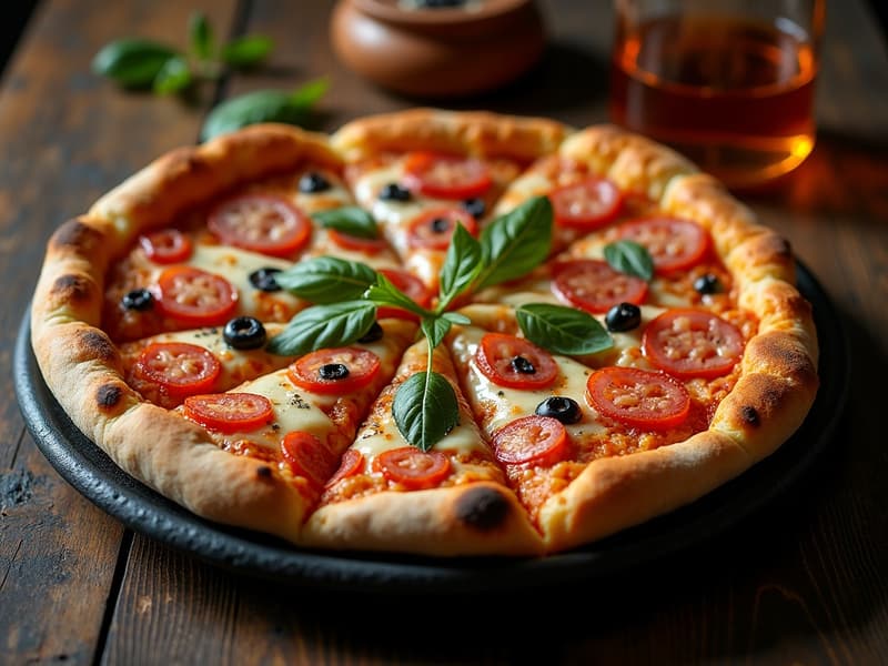 A loaded Apollo specialty pizza