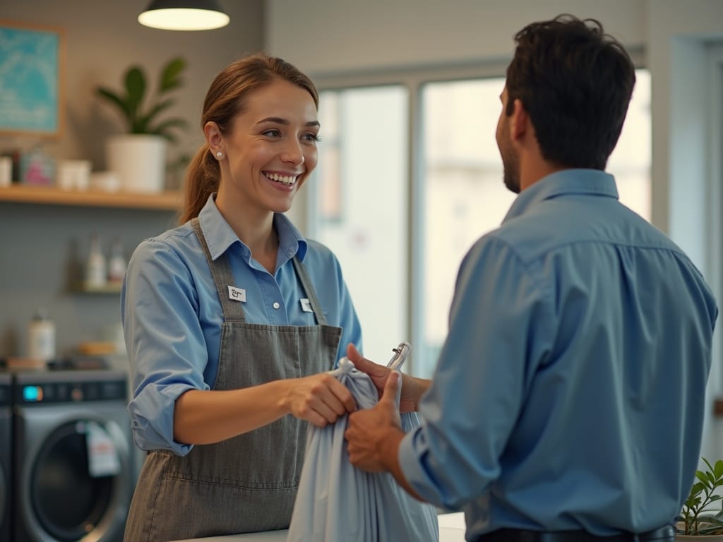 Friendly service at the Personal Touch Cleaners front counter