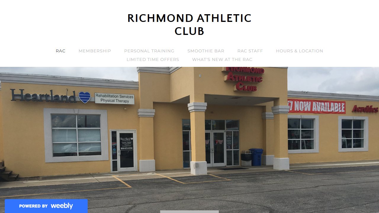 Richmond Athletic Club current website